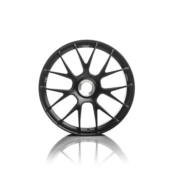 Titan 7 T-S7 20x9 ET52 Centrelock Wheel – Machine Black - Porsche 991 GT3 Front
